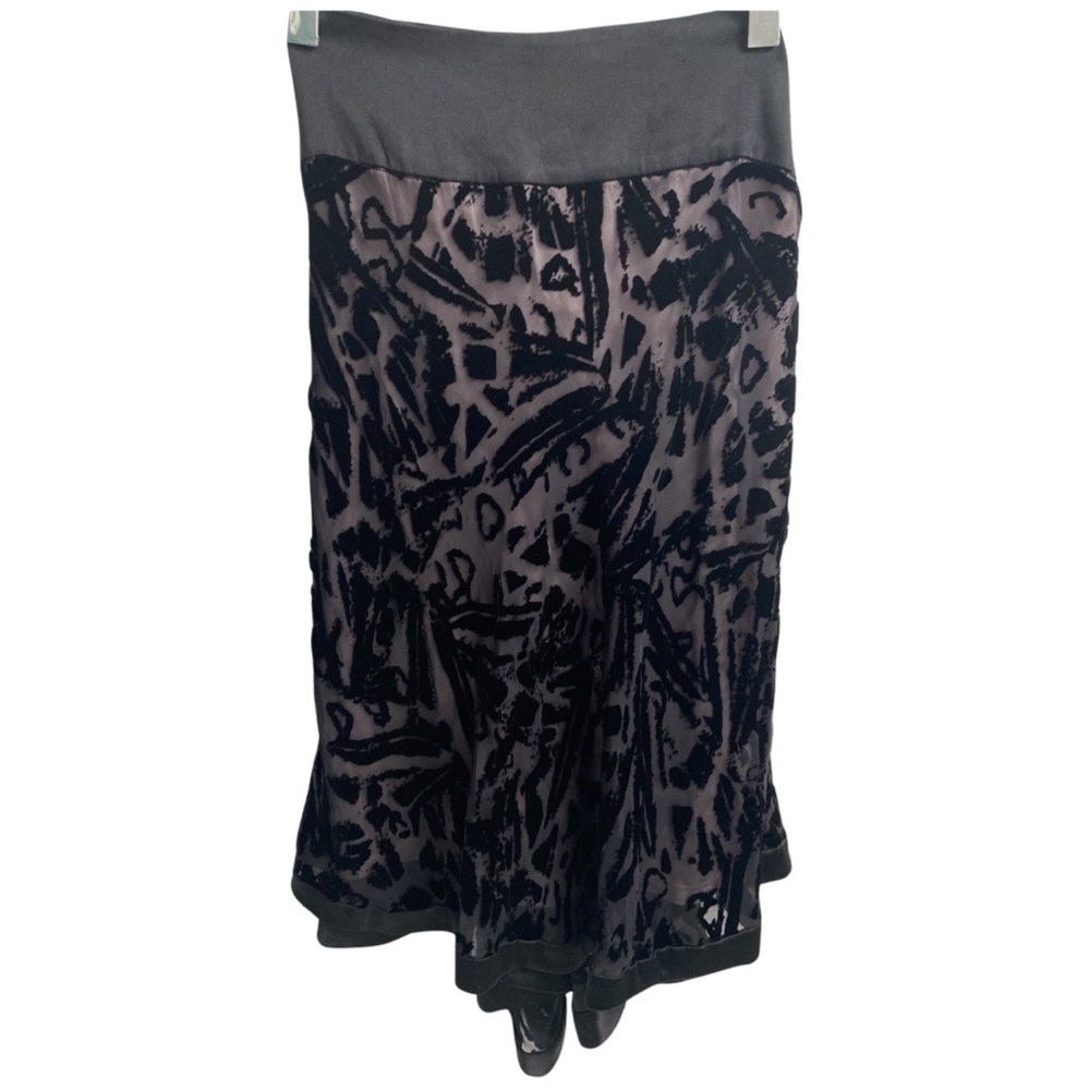 Diane von Furstenberg Black Silk Bustle Skirt Chalk Black Size 4 NEW - Picture 5 of 8